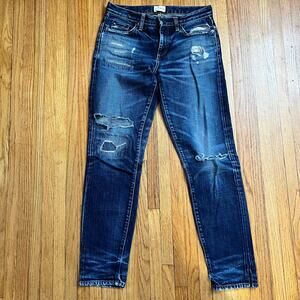 Simon Miller Jeans Womens 29 Kamas Distressed Mid Rise Boyfriend Blue *